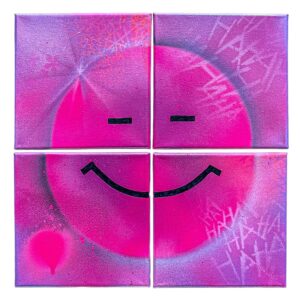 Purple Smile &ndash; Spray-Art von Stefanie Schmitt